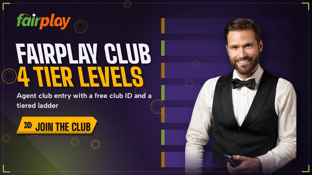Club host holding a phone that shows the FairPlay Club sign-in screen with a club ID field